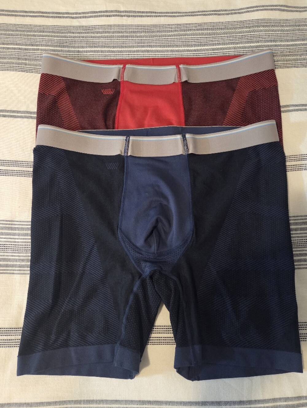 (5/$25) Mack Weldon Boxer Briefs Bundle (2) - Navy and Red - Size Large